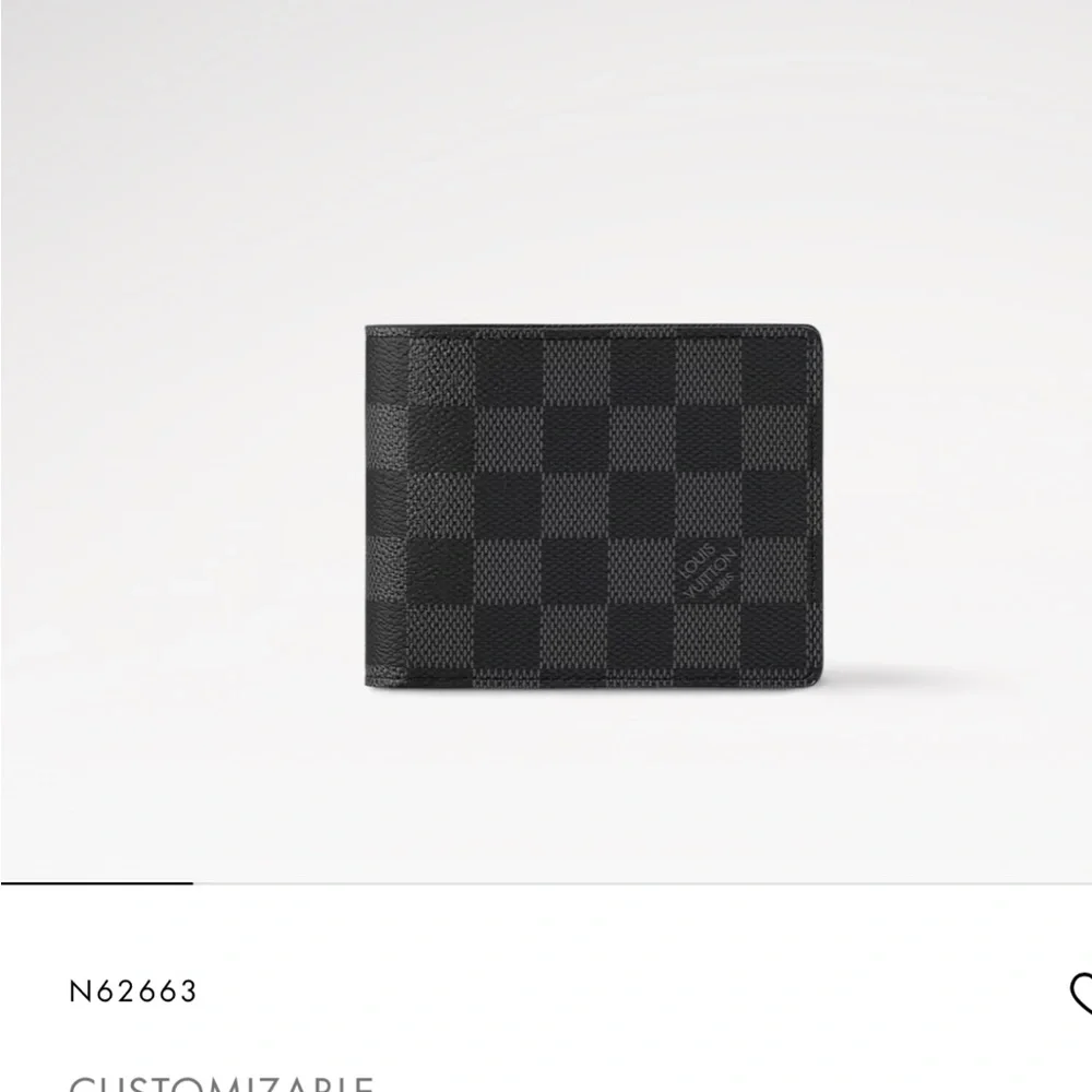Louis Vuitton Black Checkered Wallet